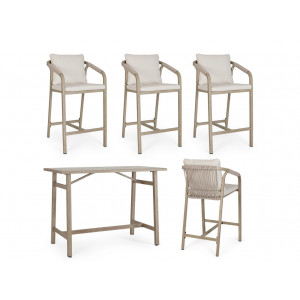 BRISA prémium kültéri étkező szett  - light beige