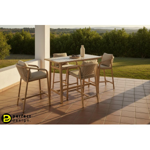 BRISA prémium kültéri étkező szett  - beige BIZZOTTO