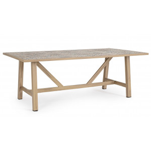 BRISA prémium kültéri étkezőasztal - 206cm - beige
