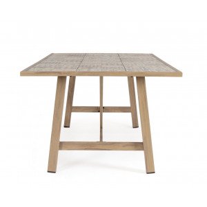 BRISA prémium kültéri étkezőasztal - 206cm - beige