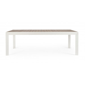 HORIZON modern bővíthető kültéri étkezőasztal - 220-340cm - fehér