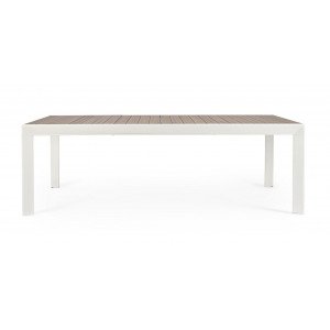 HORIZON modern bővíthető kültéri étkezőasztal - 220-340cm - fehér