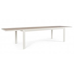 HORIZON modern bővíthető kültéri étkezőasztal - 220-340cm - fehér
