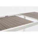 HORIZON modern bővíthető kültéri étkezőasztal - 160-240cm - fehér