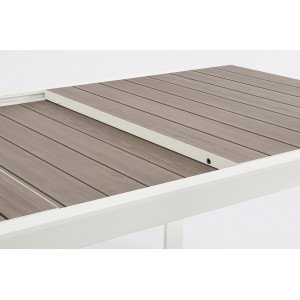 HORIZON modern bővíthető kültéri étkezőasztal - 160-240cm - fehér