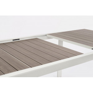 HORIZON modern bővíthető kültéri étkezőasztal - 160-240cm - fehér