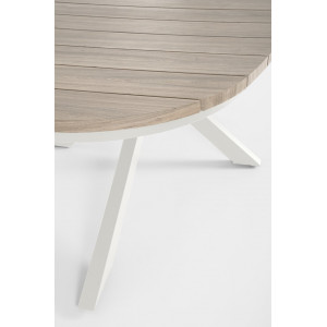 ZELMAR OVAL modern kültéri étkezőasztal - 218cm - fehér