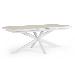 PASCAL prémium bővíthető kültéri étkezőasztal - 200-260cm -fehér