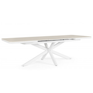 PASCAL prémium bővíthető kültéri étkezőasztal - 200-260cm -fehér