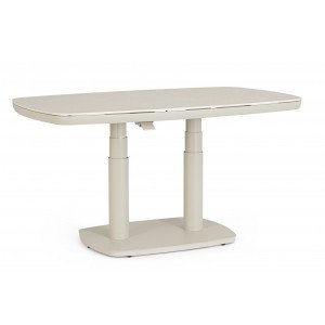GRAVA állítható magasságú prémium kültéri kerámia étkezőasztal - 135cm - beige