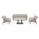 GRAVA állítható magasságú prémium kültéri kerámia étkezőasztal - 135cm - antracit