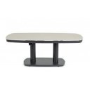 GRAVA állítható magasságú prémium kültéri kerámia étkezőasztal - 135cm - antracit