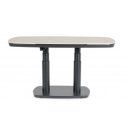 GRAVA állítható magasságú prémium kültéri kerámia étkezőasztal - 135cm - antracit