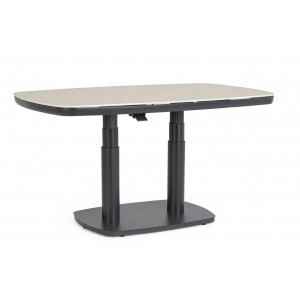 GRAVA állítható magasságú prémium kültéri kerámia étkezőasztal - 135cm - antracit