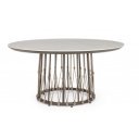 ISLA prémium kerek kültéri étkezőasztal -150cm - barna