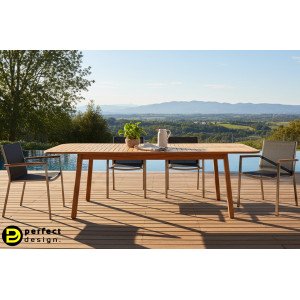 PURE kültéri akác bővíthető étkezőasztal -180-240cm BIZZOTTO