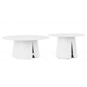 VIVA modern kültéri dohányzóasztal szett - fehér