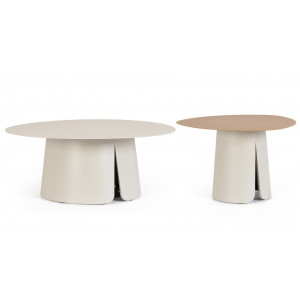 VIVA modern kültéri dohányzóasztal szett - beige