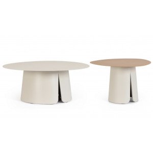 VIVA modern kültéri dohányzóasztal szett - beige