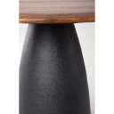 NOVELLA kerek mangófa étkezőasztal - 140cm - fekete