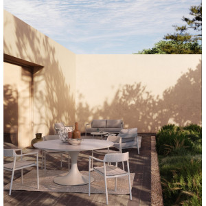 FABIO prémium kültéri étkezőasztal - 158cm - GREENLINE