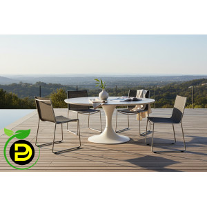 FABIO prémium kültéri étkezőasztal - 158cm - GREENLINE Étkezőasztalok