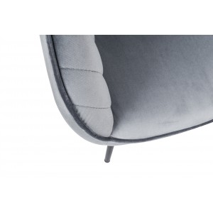 STICH bársony design szék - szürke