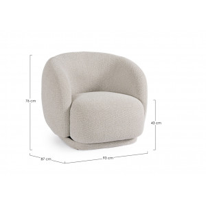 LIGNO design forgó fotel - beige