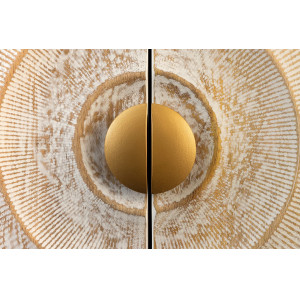 GOLDEN SUNSET design mangófa TV-szekrény - 180cm - fehér