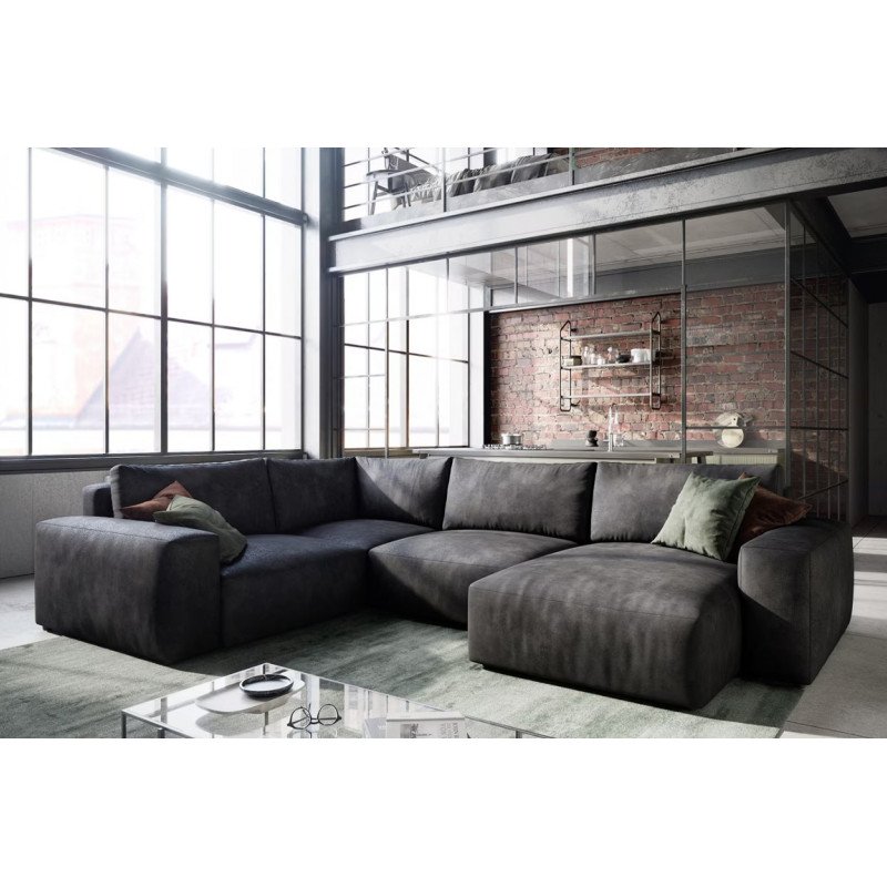 URBANO modern ülőgarnitúra - antracit - 300cm