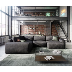 URBANO modern ülőgarnitúra - antracit - 300cm