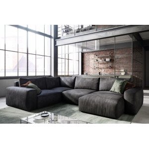 URBANO modern ülőgarnitúra - antracit - 300cm DELIFE