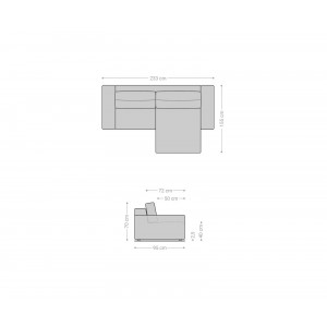 URBANO modern ülőgarnitúra - beige - 230cm