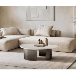 MARVINIA prémium márvány dohányzóasztal -  fekete