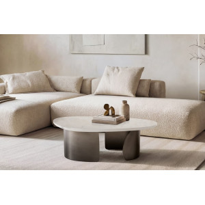 MARVINIA prémium márvány dohányzóasztal -  fekete bútor