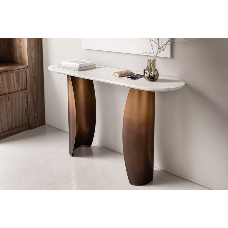 FUSIONA prémium márvány konzolasztal - arany