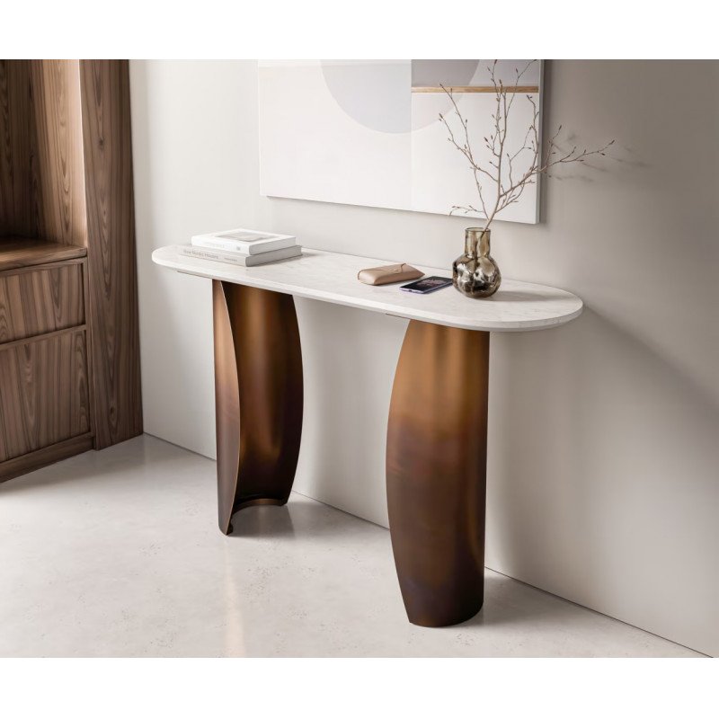 FUSIONA prémium márvány konzolasztal - arany