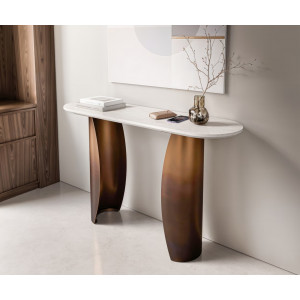 FUSIONA prémium márvány konzolasztal - arany