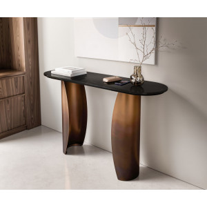 FUSIONA DARK prémium márvány konzolasztal - arany