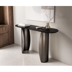 FUSIONA DARK prémium márvány konzolasztal - fekete