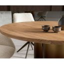 NOLARO prémium akác étkezőasztal - 140cm - arany