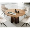 NOLARO prémium akác étkezőasztal - 140cm - arany