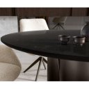 NOLARO DARK prémium márvány étkezőasztal - 140cm - fekete