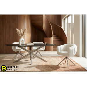 MOIRA-II prémium boucle étkezőszék - beige/szürke