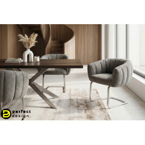 MOIRA prémium boucle étkezőszék - szürke