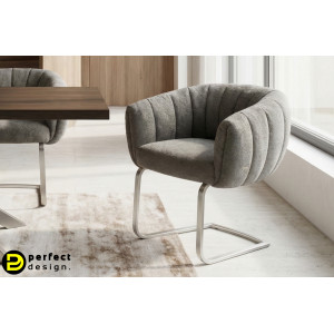 MOIRA prémium boucle étkezőszék - szürke