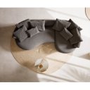 COLMAN modern kanapé - szürke bouclé - 328cm