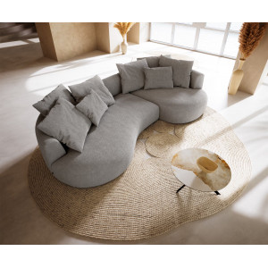 COLMAN modern kanapé - szürke - 328cm