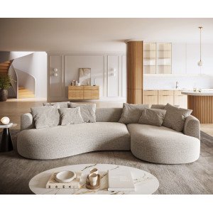 COLMAN modern kanapé - szürke/beige - 328cm