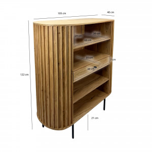 LORENT tömör akác polc